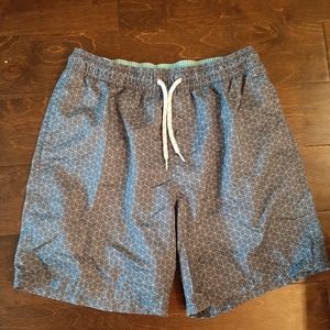 Good fellow and co Men’s gray blue summer basic swim trunks M